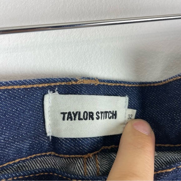 Taylor Stitch Straight Leg button fly dark wash jeans USA Size 32 Savage Denim - Picture 3 of 12